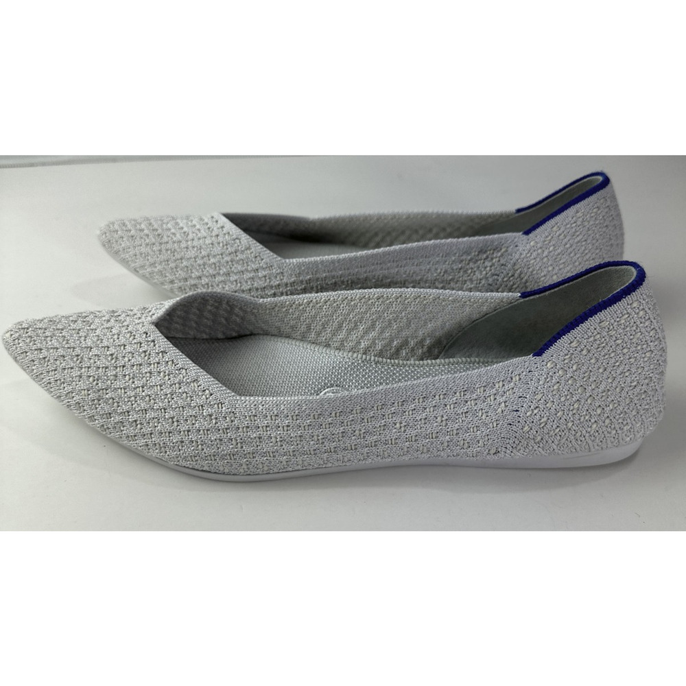 Rothy's The Point Salt Honeycomb Knit Ballet Flats Slip On Shoes Womens Size 8.5 - Picture 9 of 10